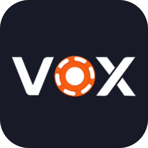 Logo Vox Casino na ciemnym tle